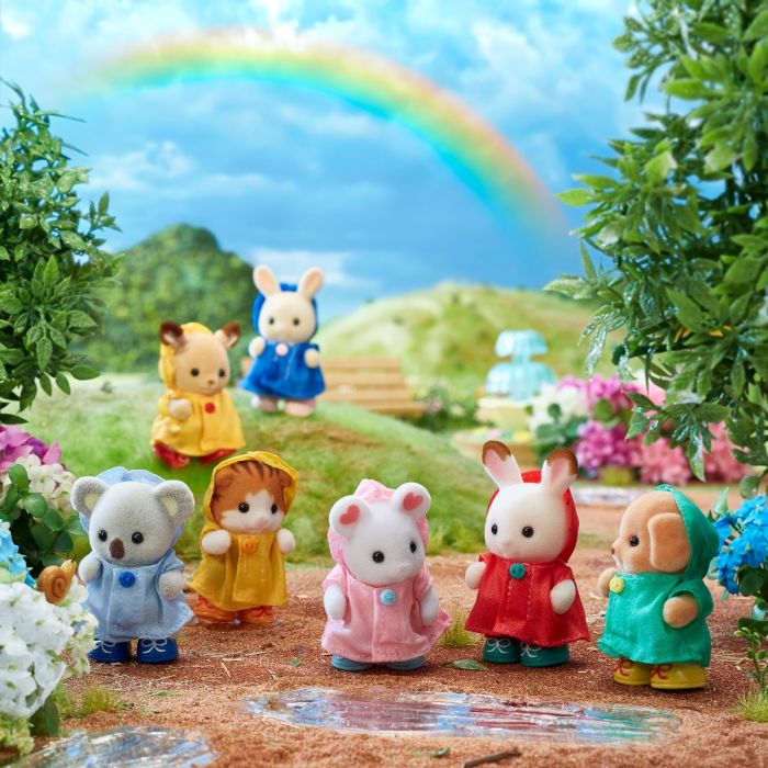 Sylvanian Families Raincoat Babies Keychain