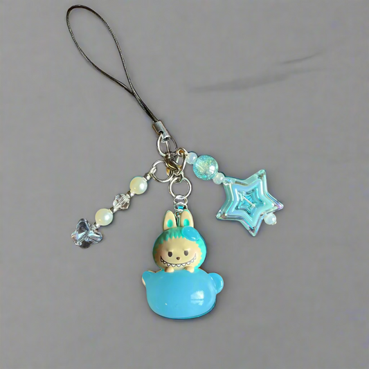 Labubu ꒰ᐢ.   ̫ .ᐢ꒱  Lucky Star ᯓ★ Keychain Popbean